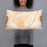 Person holding 20x12 Custom Staunton Virginia Map Throw Pillow in Watercolor