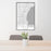 24x36 St. Clair Shores Michigan Map Print Portrait Orientation in Classic Style Behind 2 Chairs Table and Potted Plant