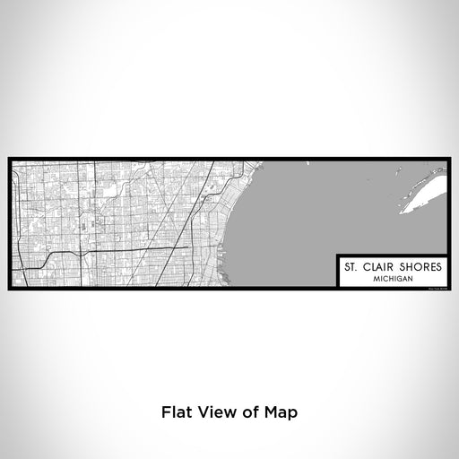 Flat View of Map Custom St. Clair Shores Michigan Map Enamel Mug in Classic
