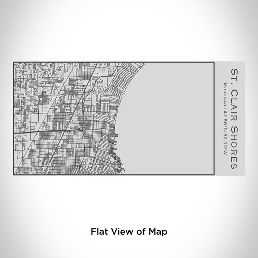 Rendered View of St. Clair Shores Michigan Map Engraving on 17oz Stainless Steel Insulated Cola Bottle