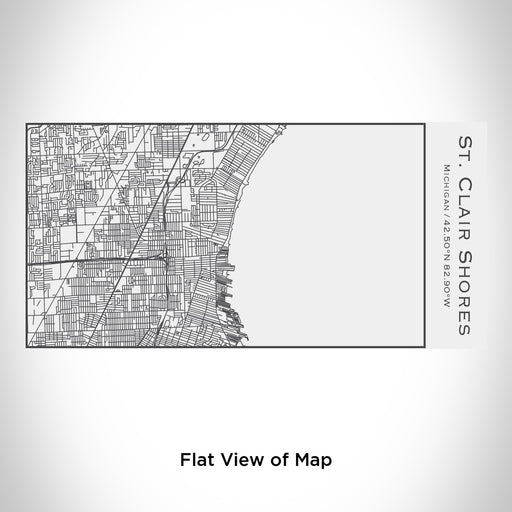 Rendered View of St. Clair Shores Michigan Map Engraving on 17oz Stainless Steel Insulated Cola Bottle in White
