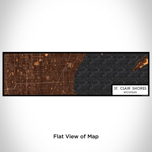 Flat View of Map Custom St. Clair Shores Michigan Map Enamel Mug in Ember