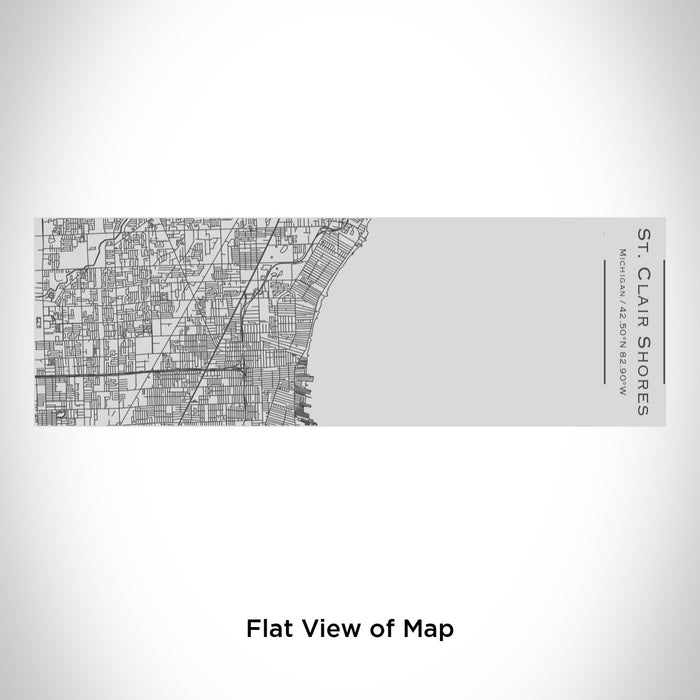 Rendered View of St. Clair Shores Michigan Map Engraving on 10oz Stainless Steel Insulated Cup with Sipping Lid