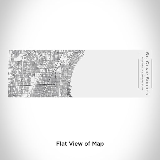 Rendered View of St. Clair Shores Michigan Map Engraving on 10oz Stainless Steel Insulated Cup with Sliding Lid in White
