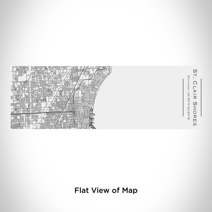 Rendered View of St. Clair Shores Michigan Map Engraving on 10oz Stainless Steel Insulated Cup with Sliding Lid in White