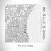Rendered View of St. Clair Shores Michigan Map Engraving on 17oz Stainless Steel Insulated Tumbler in White