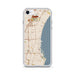 Custom St. Clair Shores Michigan Map iPhone SE Phone Case in Woodblock