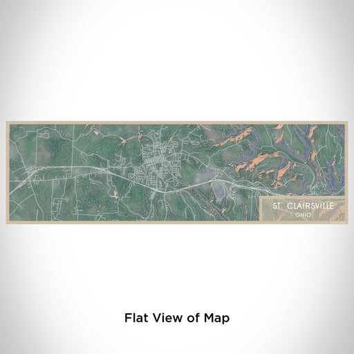 Flat View of Map Custom St. Clairsville Ohio Map Enamel Mug in Afternoon