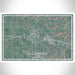 St. Clairsville Ohio Map Print Landscape Orientation in Afternoon Style With Shaded Background