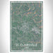 St. Clairsville Ohio Map Print Portrait Orientation in Afternoon Style With Shaded Background