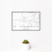 12x18 St. Clairsville Ohio Map Print Landscape Orientation in Classic Style With Small Cactus Plant in White Planter
