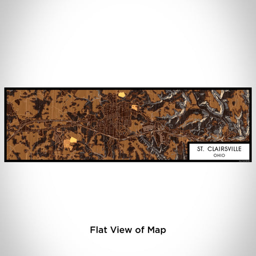 Flat View of Map Custom St. Clairsville Ohio Map Enamel Mug in Ember