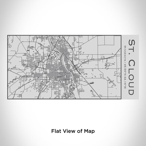 Rendered View of St. Cloud Minnesota Map Engraving on 17oz Stainless Steel Insulated Cola Bottle