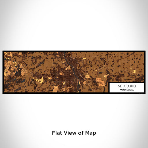 Flat View of Map Custom St. Cloud Minnesota Map Enamel Mug in Ember