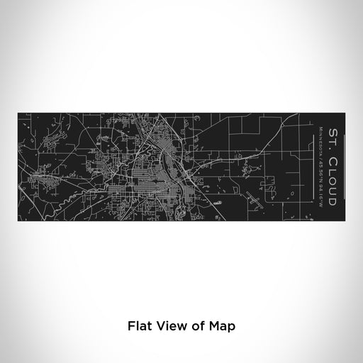 Rendered View of St. Cloud Minnesota Map Engraving on 10oz Stainless Steel Insulated Cup with Sliding Lid in Black