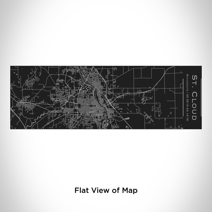 Rendered View of St. Cloud Minnesota Map Engraving on 10oz Stainless Steel Insulated Cup with Sliding Lid in Black