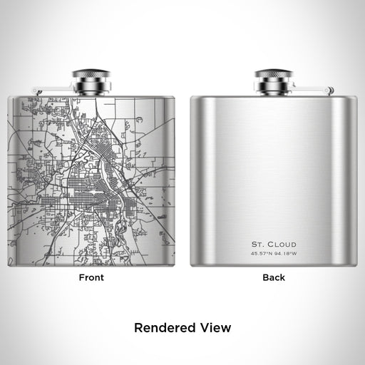 Rendered View of St. Cloud Minnesota Map Engraving on undefined