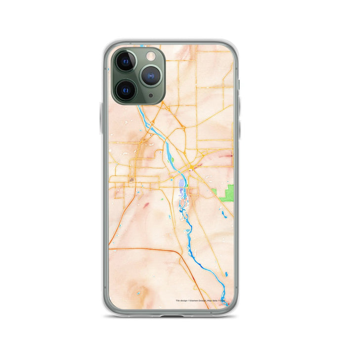 Custom St. Cloud Minnesota Map Phone Case in Watercolor