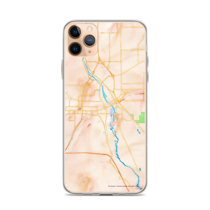 Custom St. Cloud Minnesota Map Phone Case in Watercolor