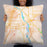Person holding 22x22 Custom St. Cloud Minnesota Map Throw Pillow in Watercolor