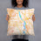 Person holding 18x18 Custom St. Cloud Minnesota Map Throw Pillow in Watercolor