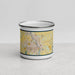 Front View Custom St. Cloud Minnesota Map Enamel Mug in Woodblock