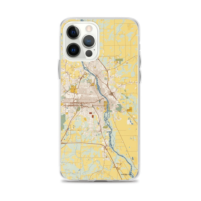 Custom St. Cloud Minnesota Map iPhone 12 Pro Max Phone Case in Woodblock