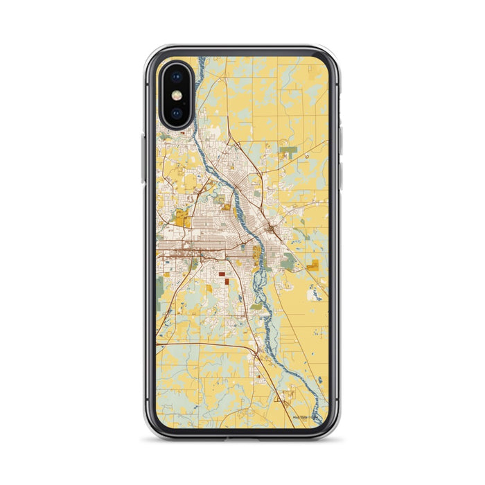 Custom St. Cloud Minnesota Map Phone Case in Woodblock