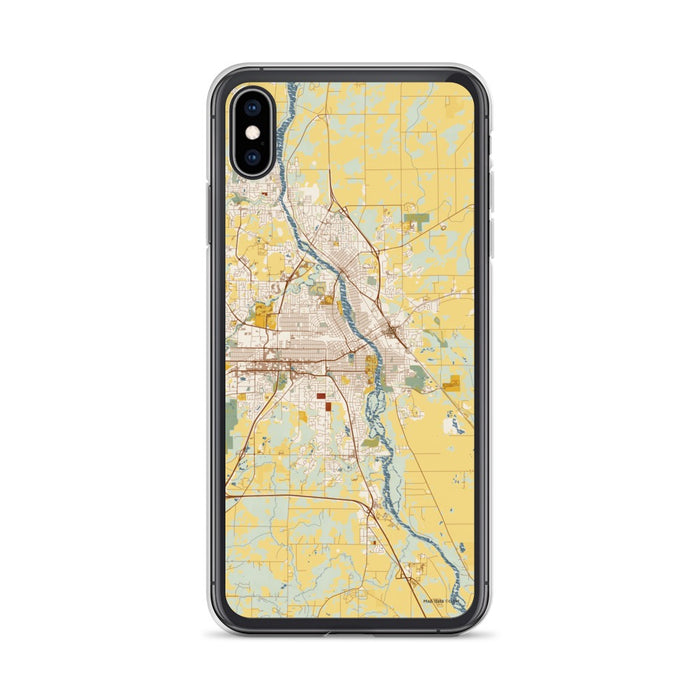 Custom St. Cloud Minnesota Map Phone Case in Woodblock