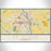 St. Cloud Minnesota Map Print Landscape Orientation in Woodblock Style With Shaded Background