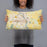 Person holding 20x12 Custom St. Cloud Minnesota Map Throw Pillow in Woodblock
