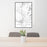 24x36 Steamboat Springs Colorado Map Print Portrait Orientation in Classic Style Behind 2 Chairs Table and Potted Plant