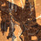 Steamboat Springs Colorado Map Print in Ember Style Zoomed In Close Up Showing Details