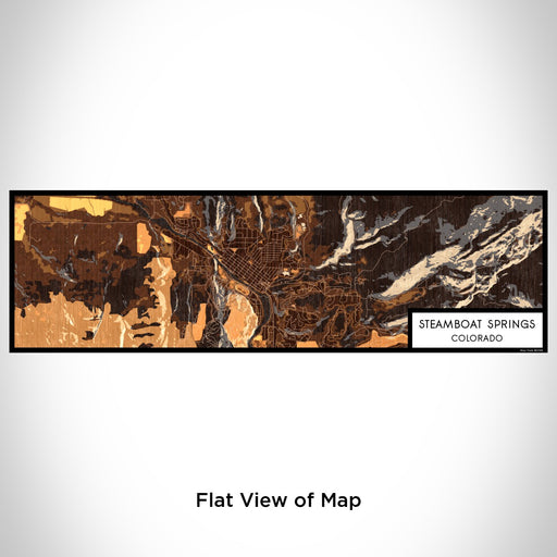 Flat View of Map Custom Steamboat Springs Colorado Map Enamel Mug in Ember