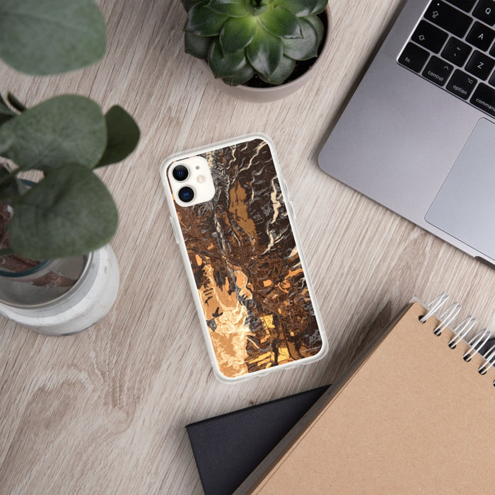 Custom Steamboat Springs Colorado Map Phone Case in Ember