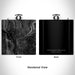 Rendered View of Steamboat Springs Colorado Map Engraving on 6oz Stainless Steel Flask in Black