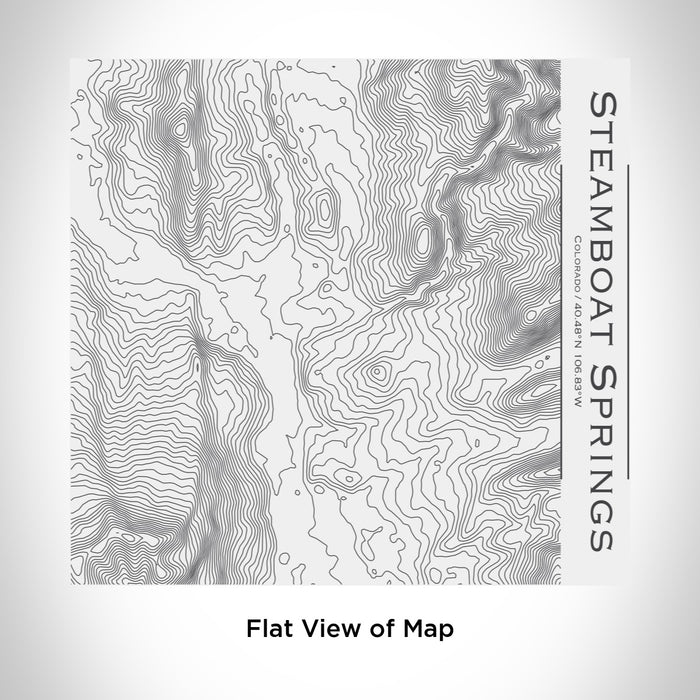 Rendered View of Steamboat Springs Colorado Map Engraving on 17oz Stainless Steel Insulated Tumbler in White