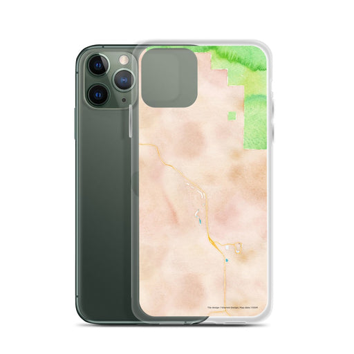Custom Steamboat Springs Colorado Map Phone Case in Watercolor on Table with Laptop and Plant