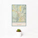 12x18 Steamboat Springs Colorado Map Print Portrait Orientation in Woodblock Style With Small Cactus Plant in White Planter