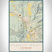 Steamboat Springs Colorado Map Print Portrait Orientation in Woodblock Style With Shaded Background