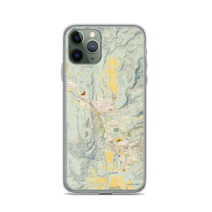 Custom Steamboat Springs Colorado Map Phone Case in Woodblock