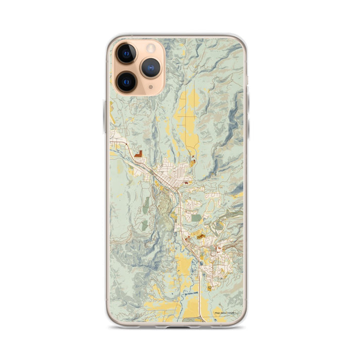 Custom Steamboat Springs Colorado Map Phone Case in Woodblock