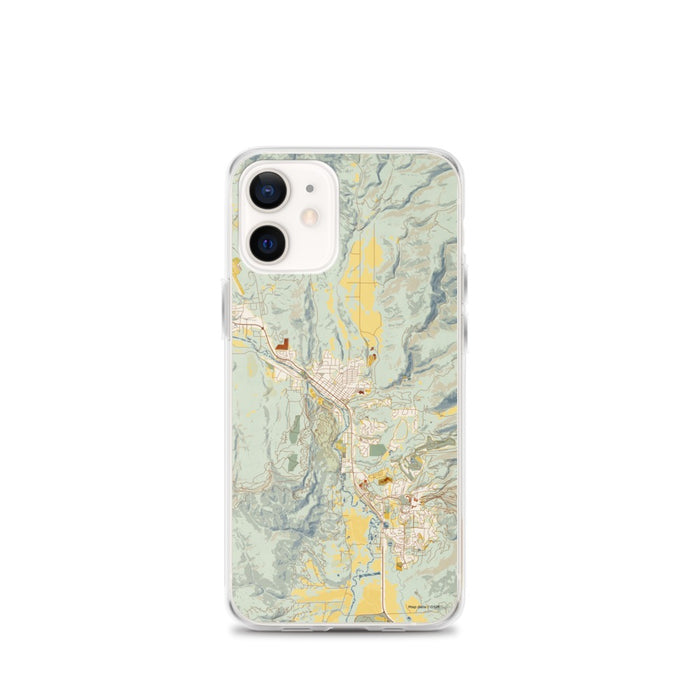 Custom Steamboat Springs Colorado Map iPhone 12 mini Phone Case in Woodblock