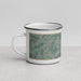 Left View Custom Stephenville Texas Map Enamel Mug in Afternoon