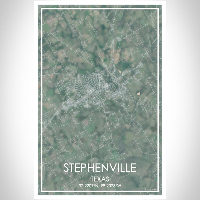 Stephenville - Texas Map Print in Afternoon — JACE Maps