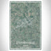 Stephenville Texas Map Print Portrait Orientation in Afternoon Style With Shaded Background