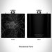 Rendered View of Stephenville Texas Map Engraving on 6oz Stainless Steel Flask in Black