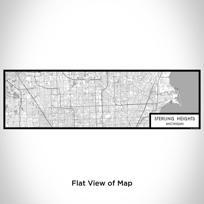 Flat View of Map Custom Sterling Heights Michigan Map Enamel Mug in Classic