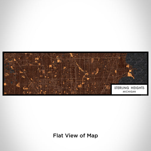 Flat View of Map Custom Sterling Heights Michigan Map Enamel Mug in Ember