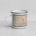 Left View Custom Sterling Heights Michigan Map Enamel Mug in Woodblock